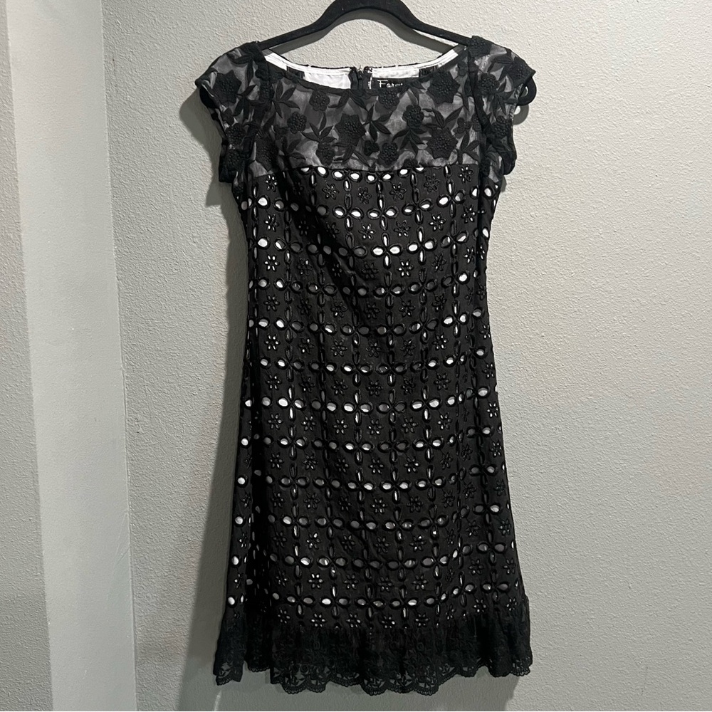 Black Lace and Eyelet Dress